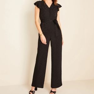 NWT Ann Taylor Cheetah Jacquard Jumpsuit